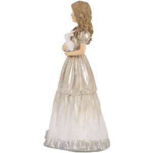 Clayre & Eef 6PR5642 Décoration Enfant Beige Argenté 14x11x22 cm