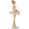 Clayre & Eef Décoration Ballerine Ø 10x24 cm Beige Blanc