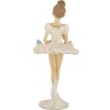Clayre & Eef Décoration Ballerine Ø 10x24 cm Beige Blanc