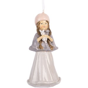 Clayre & Eef 6PR5653 Décoration Suspendue Enfant Beige/Gris