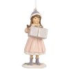 Clayre & Eef Décoration Suspendue Enfant Rose 5x5x11 cm