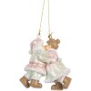 Clayre & Eef Décoration Suspendue Père Noël et Madame Rose/Vert 7x4x8 cm