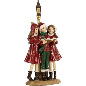 Chorale de Noël Clayre & Eef 14x9x28 cm Rouge et Vert