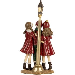 Chorale de Noël Clayre & Eef 14x9x28 cm Rouge et Vert