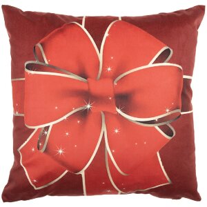 Clayre & Eef Housse de Coussin 45x45 cm Rouge Doré