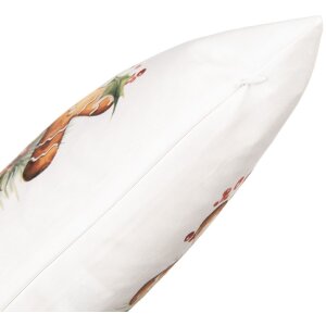 Clayre & Eef Housse de Coussin 45x45 cm Blanc et Marron