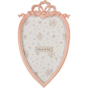 Cadre Photo Clayre & Eef 2F1299 11x2x19 cm 10x15 cm Rose-Blanc