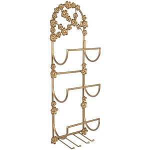 Clayre & Eef 5Y1387 Porte-bouteilles de Vin Doré 21x13x62 cm