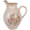 Pot Décoratif Vintage Clayre & Eef 21x16x24 cm Beige Rose