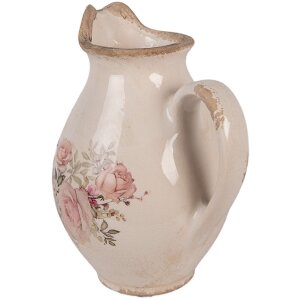 Pot Décoratif Clayre & Eef Beige Rose 16x12x19 cm