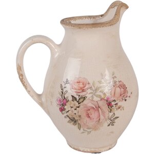 Pot Décoratif Clayre & Eef Beige Rose 16x12x19 cm