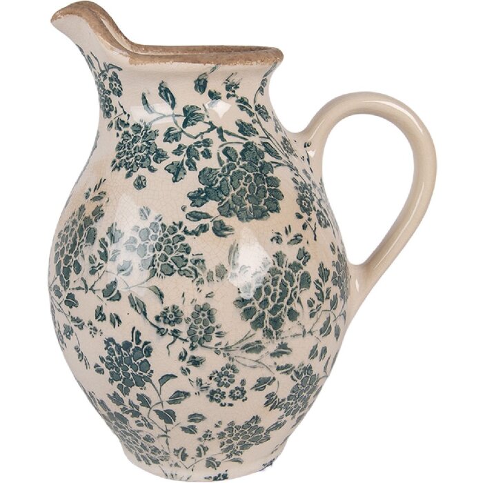 Pot décoratif Clayre & Eef Beige-Vert 21x16x24 cm