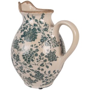 Pot décoratif Clayre & Eef Beige-Vert 21x16x24 cm