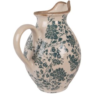 Pot décoratif Clayre & Eef Beige-Vert 21x16x24 cm