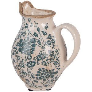 Pot décoratif Clayre & Eef 16x12x19 cm Beige-Vert