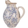 Pot décoratif Clayre & Eef 21x16x24 cm Beige-Bleu