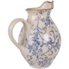 Pot décoratif Clayre & Eef 21x16x24 cm Beige-Bleu