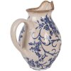 Pot Décoratif Clayre & Eef 16x12x19 cm Beige-Bleu