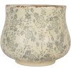 Pot de fleurs Clayre & Eef 6CE2240L Ø 21x17 cm Beige-Vert