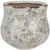 Pot de fleur Clayre & Eef 6CE2240S Ø 15x13 cm Vert Gris Céramique