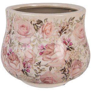 Pot de fleurs Clayre & Eef Beige Rose 21x17 cm