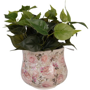 Pot de fleurs Clayre & Eef Beige Rose 21x17 cm