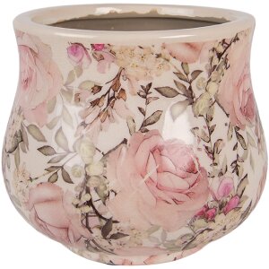 Clayre & Eef Pot de fleur 15x13 cm Beige Rose