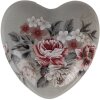 Coeur Déco Clayre & Eef 8x8x4 cm Gris/Rose