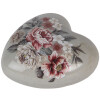 Coeur Déco Clayre & Eef 8x8x4 cm Gris/Rose