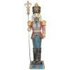 Clayre & Eef Décoration Casse-Noisette Bleu et Rouge 99cm