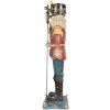 Clayre & Eef Décoration Casse-Noisette Bleu et Rouge 99cm