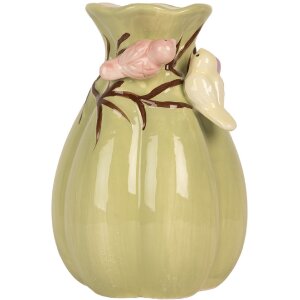 Clayre & Eef Vase Céramique Ø 14x21 cm Vert & Rose