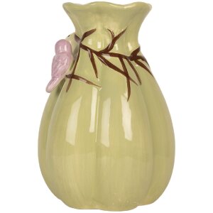 Clayre & Eef Vase Céramique Ø 14x21 cm Vert & Rose
