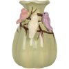 Clayre & Eef Vase Céramique Vert et Rose 10x14 cm