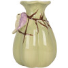 Clayre & Eef Vase Céramique Vert et Rose 10x14 cm