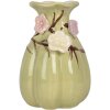 Clayre & Eef Vase Céramique Ø 10x14 cm Vert & Rose