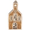 Clayre & Eef Bougeoir Maison 8x7x17 cm Marron et Blanc