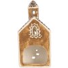 Clayre & Eef Bougeoir Maison 8x7x17 cm Marron et Blanc