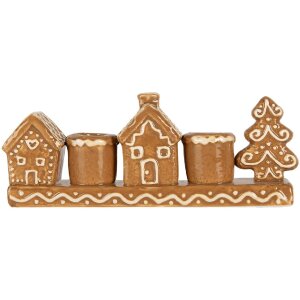 Clayre & Eef Bougeoir Maisons 21x4x8 cm