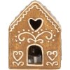 Clayre & Eef Maison Décorative LED Marron & Blanc 8x6x10 cm