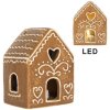 Clayre & Eef Maison Décorative LED Marron & Blanc 8x6x10 cm