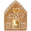 Clayre & Eef Maison Décorative LED Marron & Blanc 8x6x10 cm