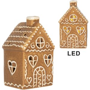Clayre & Eef 6CE2332 Maison Lumineuse LED 7x6x12 cm