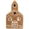Clayre & Eef Bougeoir Maison 10x10x16 cm Marron/Blanc