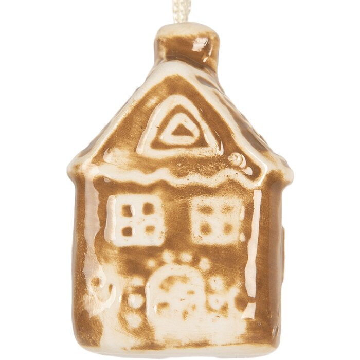 Clayre & Eef Décoration Suspendue Maison 4x4x7 cm