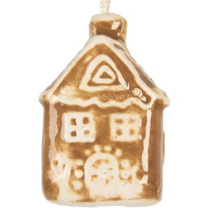Clayre & Eef Décoration Suspendue Maison 4x4x7 cm