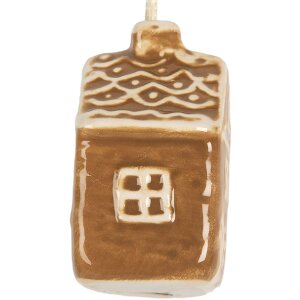 Clayre & Eef Décoration Suspendue Maison 4x4x7 cm