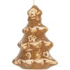 Clayre & Eef Décoration Suspendue Sapin 6x5x9 cm Marron-Blanc