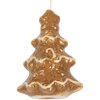 Clayre & Eef Décoration Suspendue Sapin 6x5x9 cm Marron-Blanc