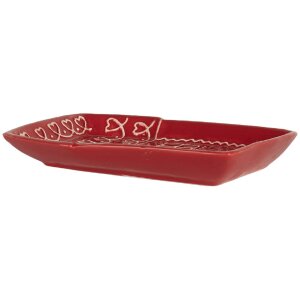 Clayre & Eef Petite Assiette Céramique 15x19x3 cm